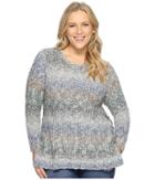 Lucky Brand - Plus Size Ombre Lace-up Pullover