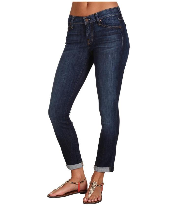 7 For All Mankind Skinny Crop Roll In Nouveau New York Dark