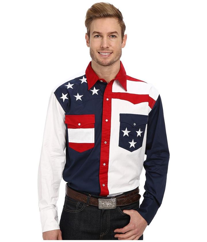 Roper Pieced Stars And Stripes Patriotic