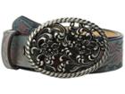 Ariat - Floral Scroll With Oval Buckle Belt