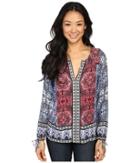 Lucky Brand - Long Sleeve Top With Border Print