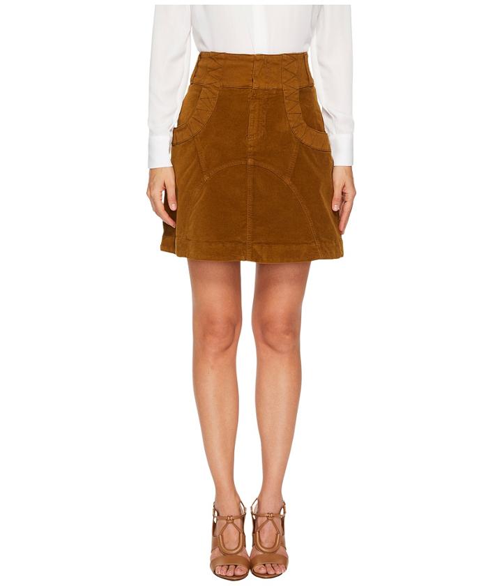 See By Chloe - Velvet A Line Skirt