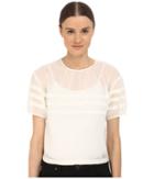 Red Valentino - Crop Blouse With Stripe Detail
