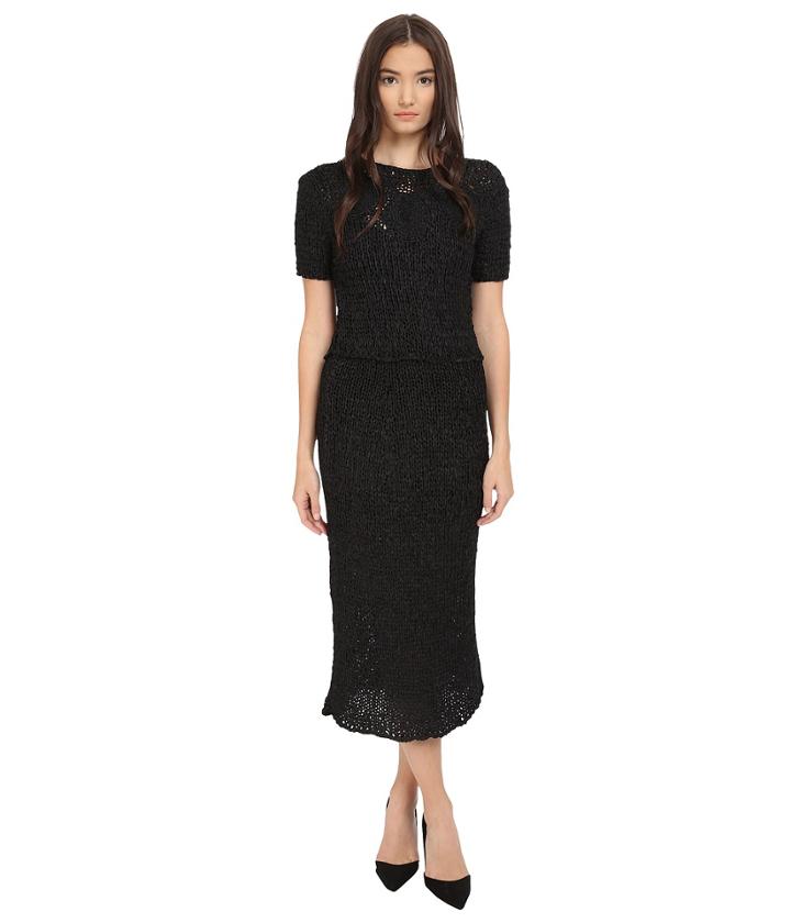 Zac Posen - Silk Crochet Short Sleeve Dress