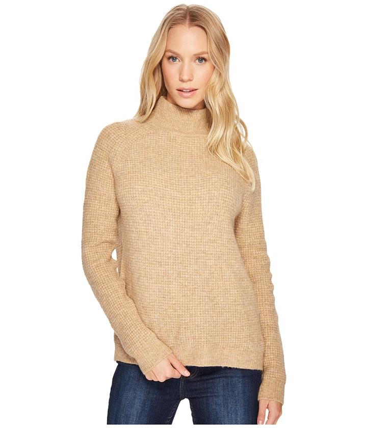 Blank Nyc - Slit On Back Camel Turtleneck In Atomic Tan