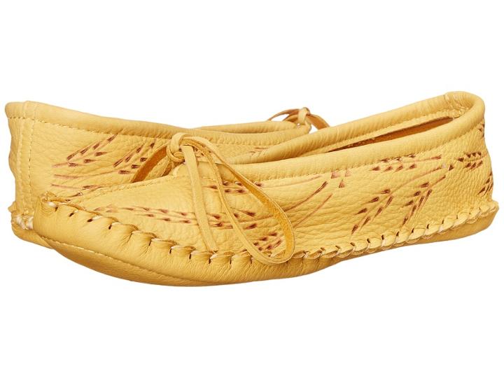 Manitobah Mukluks - Deerskin Slipper Wheat Design