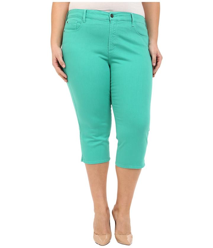 Nydj Plus Size - Plus Size Ariel Crop In Jade Mint