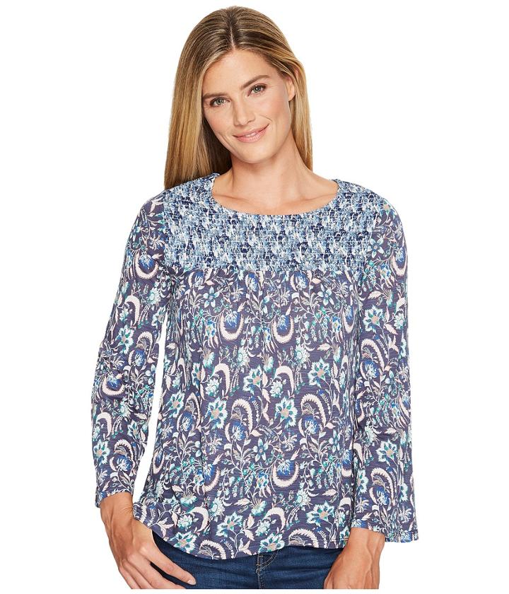 Lucky Brand - Mixed Print Smocked Top
