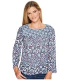 Lucky Brand - Mixed Print Smocked Top