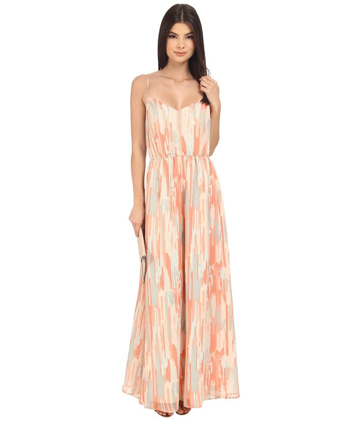 Jack By Bb Dakota - Hildy Whimsical Waterfall Printed Crinkle Chiffon Maxi Dress