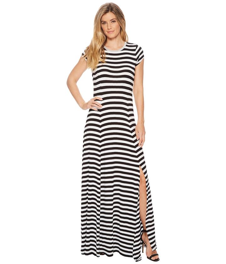 Michael Michael Kors - Striped Slit Maxi Dress