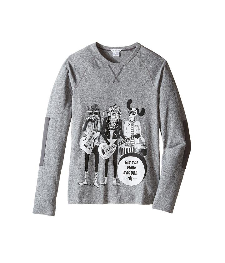 Little Marc Jacobs - Long Sleeve Rock House Illustration Tee Shirt