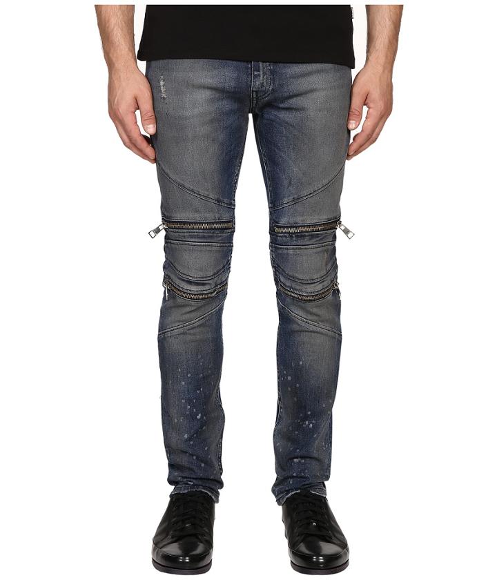 Just Cavalli - Vintage Dirty Black Moto Denim