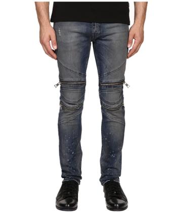 Just Cavalli - Vintage Dirty Black Moto Denim