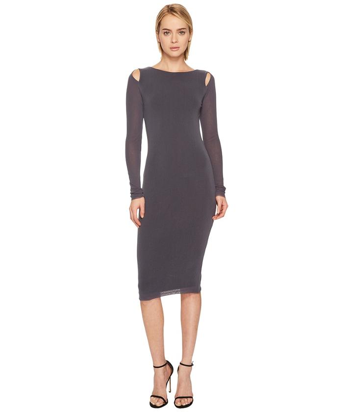 Fuzzi - Cut Out Shoulder Solid Dress Cover-up