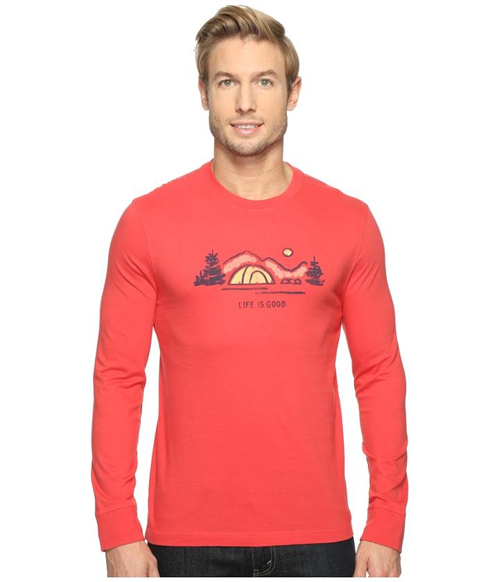 Life Is Good - Tent Landscape Long Sleeve Crusher Tee