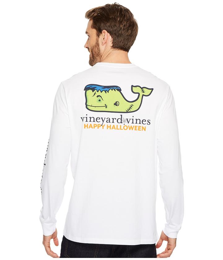 Vineyard Vines - Long Sleeve Frankenstein Whale Pocket Tee