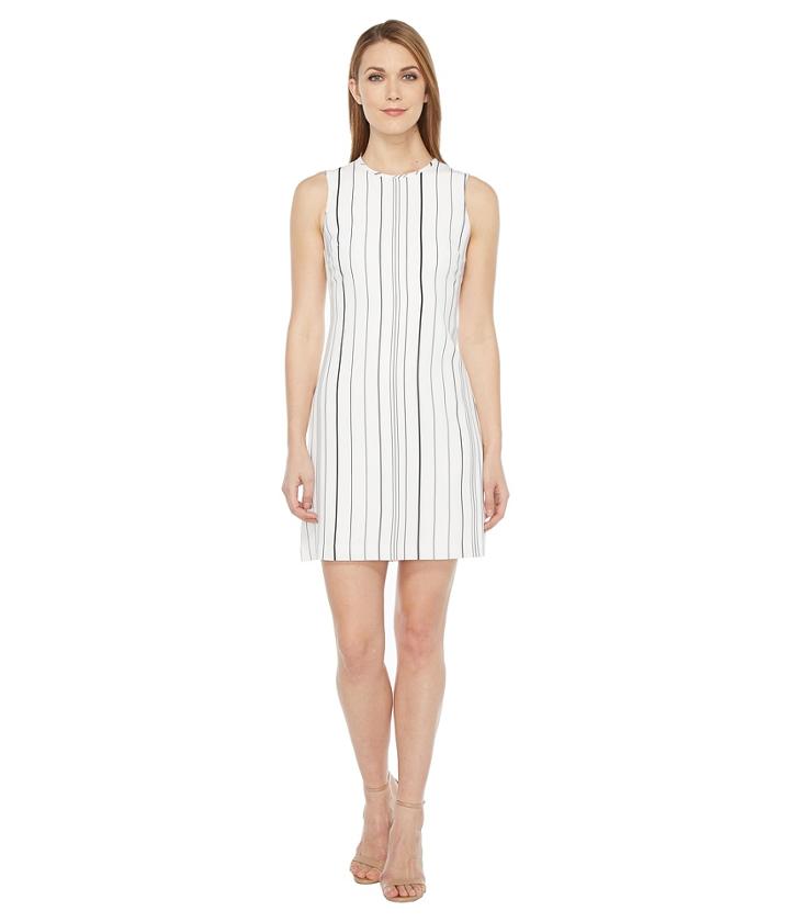 Calvin Klein - Sleeveless Stripe Trapeze Dress Cd7eyc2r