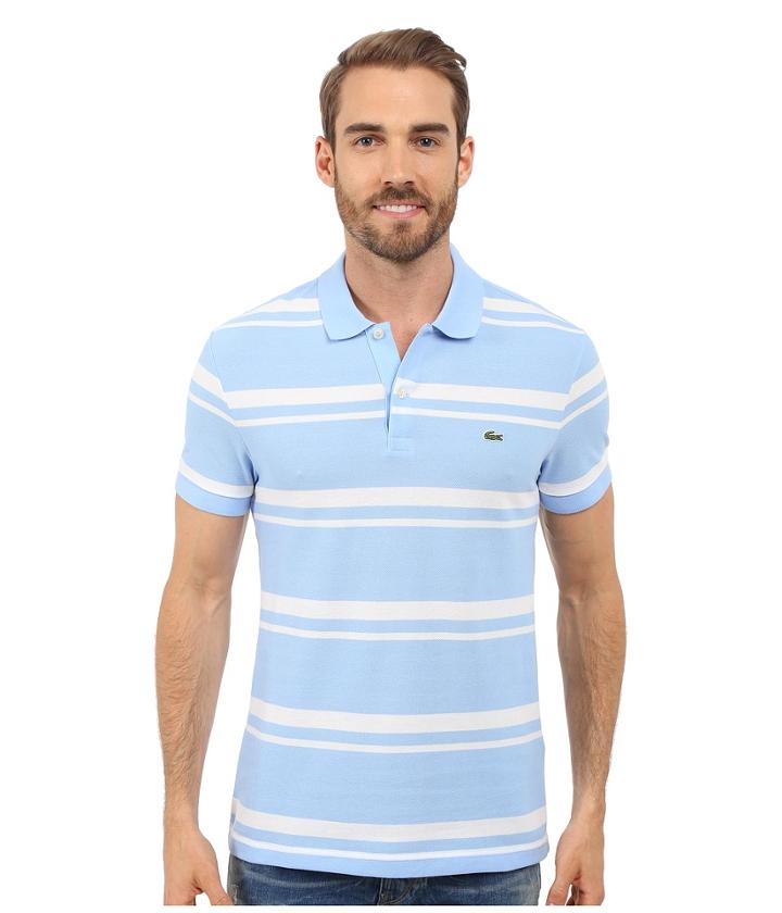 Lacoste - Short Sleeve Bold Striped Pique Polo