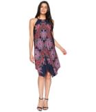 Maggy London - Starburst Paisley Novelty Printed Fit And Flare With Hanky Hem