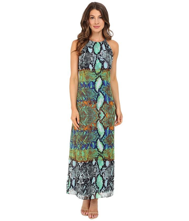 Christin Michaels - Catania Snakeskin Print Maxi