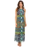 Christin Michaels - Catania Snakeskin Print Maxi
