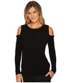 Calvin Klein - Long Sleeve Lurex Cold Shoulder Top