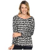 Nally &amp; Millie - Printed Stripe Top