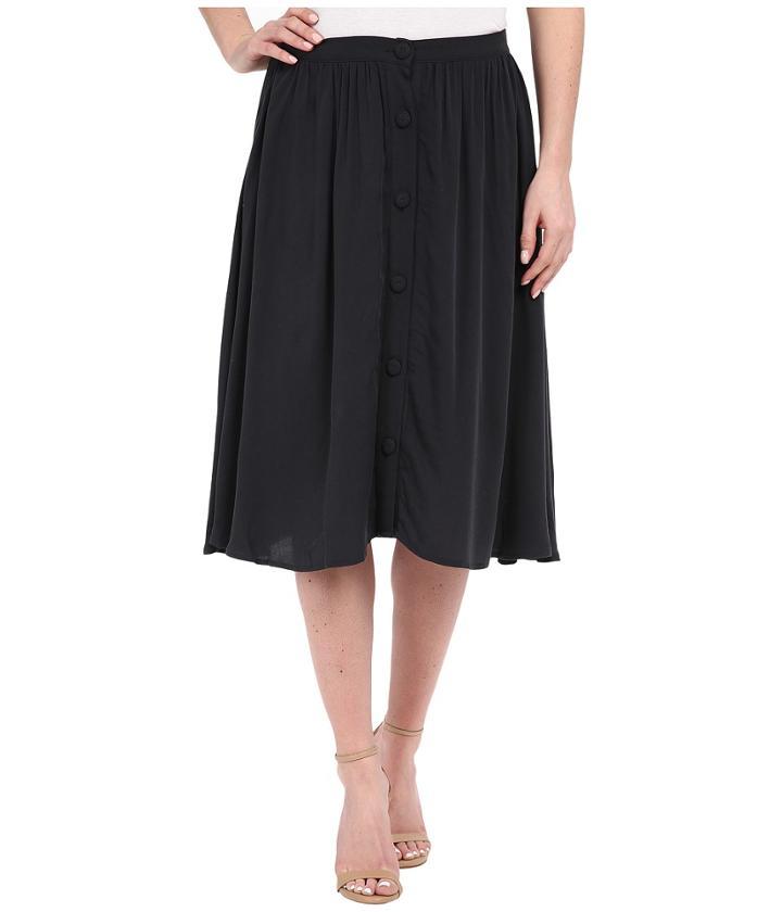 Bobeau - Celine Button Front Skirt