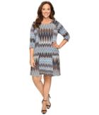 Karen Kane Plus - Plus Size Zigzag A-line Dress