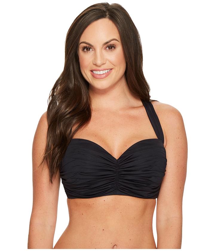 Bleu Rod Beattie - Kore Shirred Bandeau Bikini Top