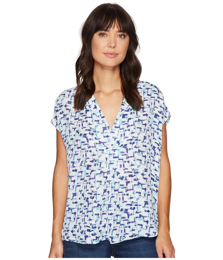 Heather - Silk Split-neck Top