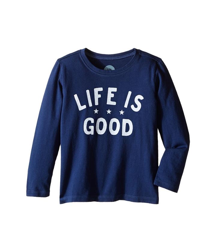 Life Is Good Kids - Three Star Life Is Good Long Sleeve Tee