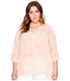 B Collection By Bobeau Curvy - Plus Size Cristy Pleat Back Blouse