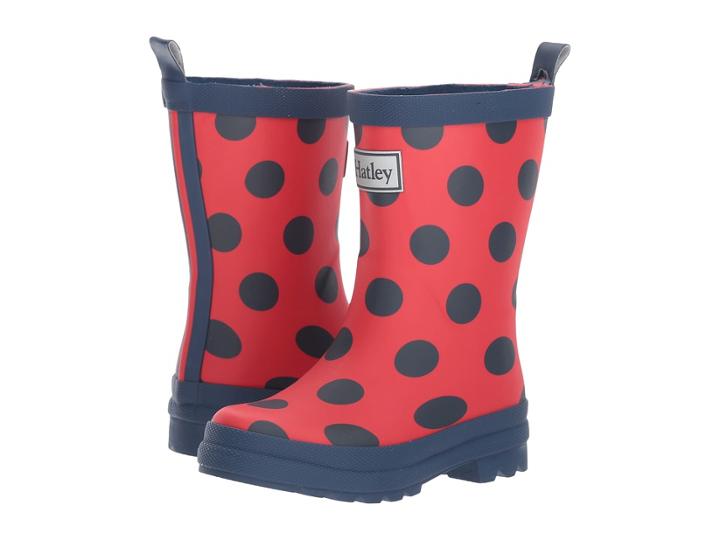 Hatley Kids - Polka Dots On Red Rain Boots
