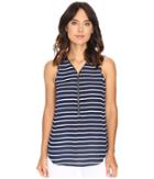 Christin Michaels - Nori Stripped Sleeveless Blouse