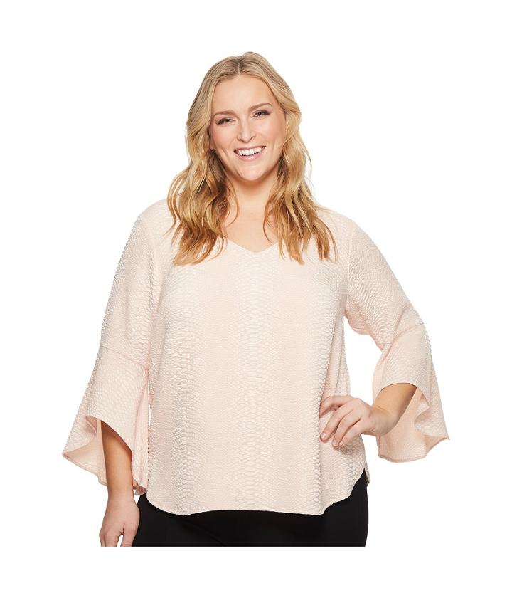 Calvin Klein Plus - Plus Size Flare Sleeve V-neck Blouse