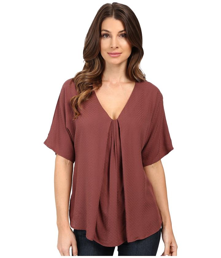 B Collection By Bobeau - Presley Front Pleat Blouse