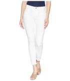 Two By Vince Camuto - Five-pocket Frayed Hem Ankle Jeans In Ultra White