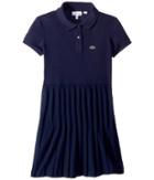 Lacoste Kids - Short Sleeve Petit Pique Pleated Dress