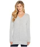 Mod-o-doc - Lightweight Heather Sweater Knit Drop Shoulder V-neck Sweater