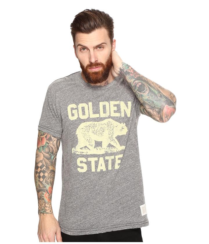 The Original Retro Brand - Golden State Short Sleeve Tri-blend Tee