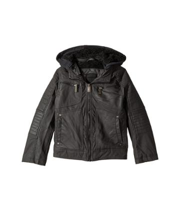 Urban Republic Kids - Hooded Sherpa Moto Jacket