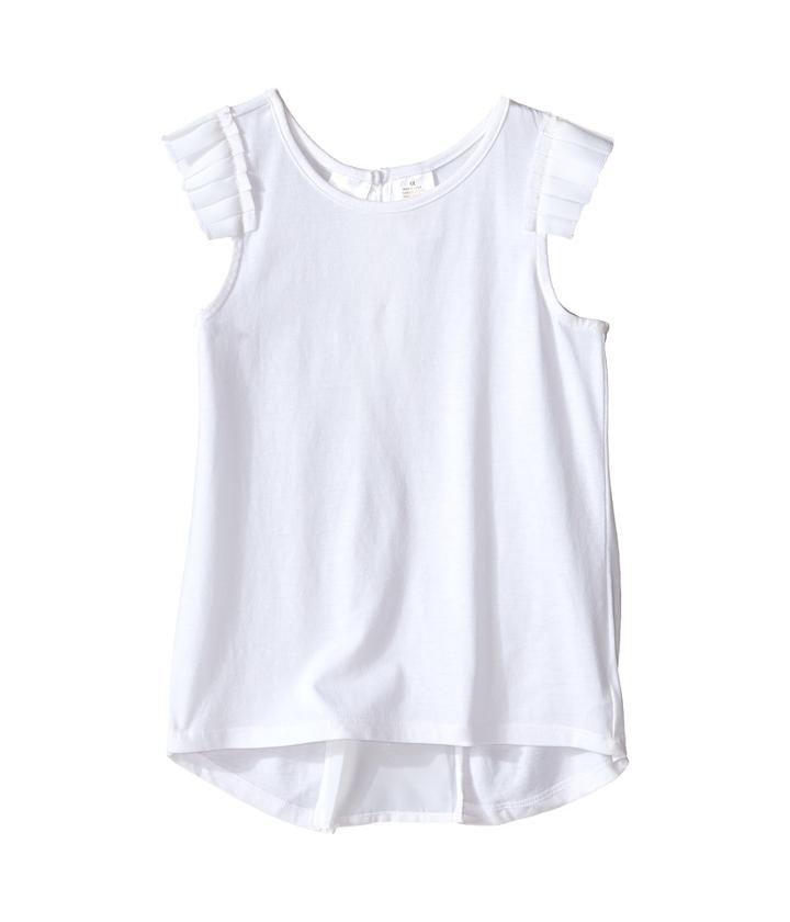 Kardashian Kids - Jersey Tee With Pleated Sleeve And Crepe Pleat Back