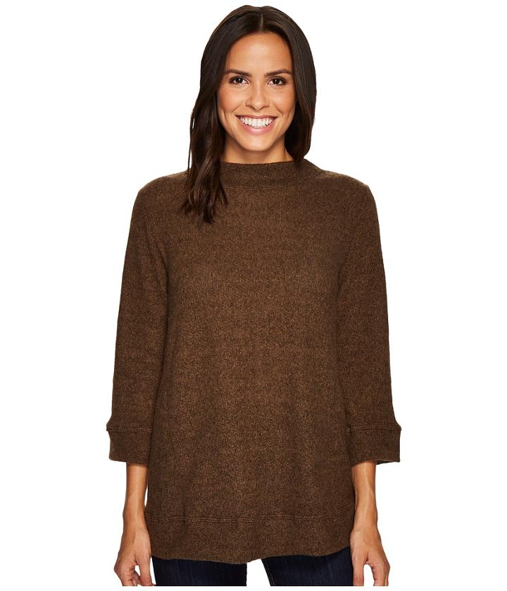 Nally &amp; Millie - Mock Neck Brushed Sweater Tunic