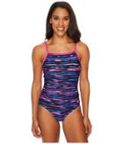 Speedo - Print Cross Power Swimsuit