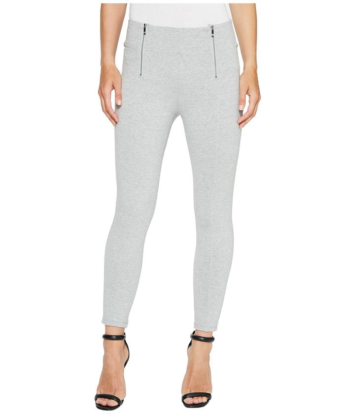 Ivanka Trump - Ponte Zipper Pants In Heather Grey