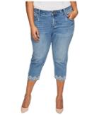 Lucky Brand - Plus Size Emma Crop Jeans In Blue Palms