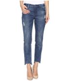 Blank Nyc - Cropped Denim Distressed Skinny Raw Hem Jeans In Club Kid