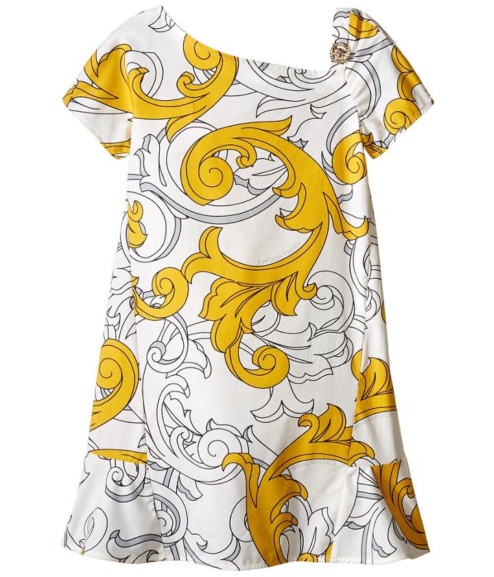 Versace - Macrobarocco Print Short Sleeve Dress